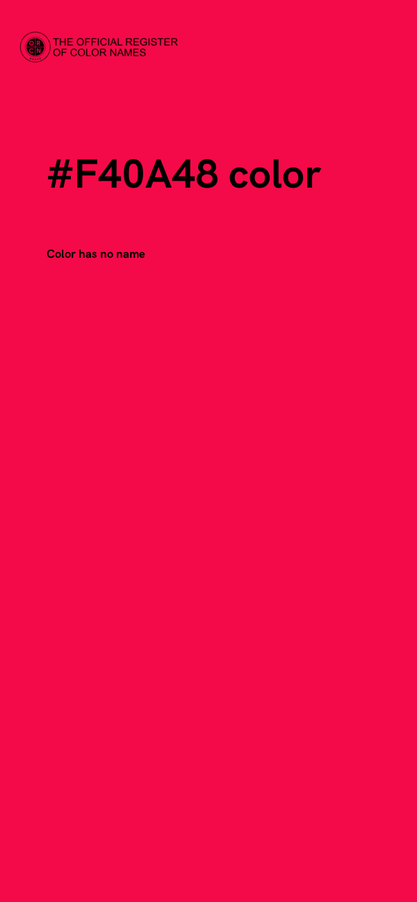 #F40A48 color image