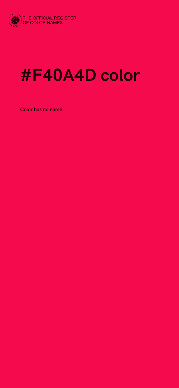 #F40A4D color image