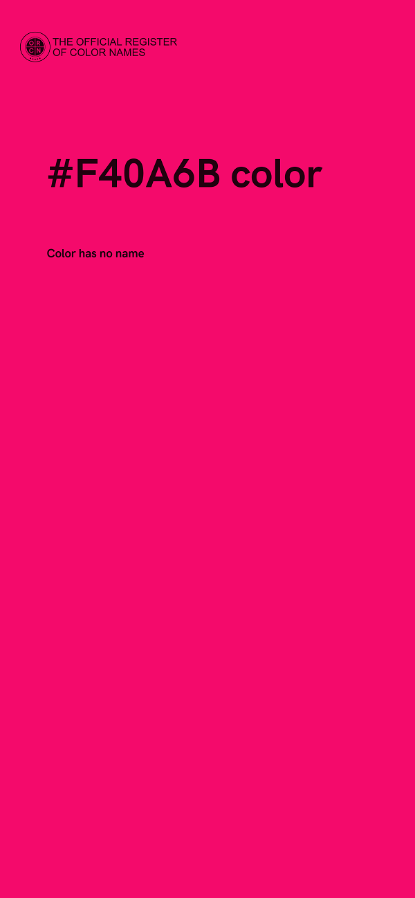 #F40A6B color image