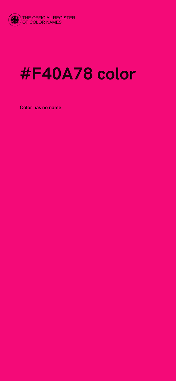 #F40A78 color image