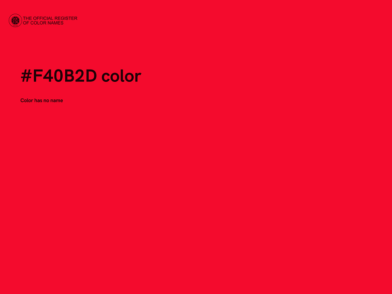 #F40B2D color image