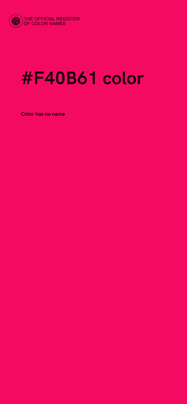 #F40B61 color image