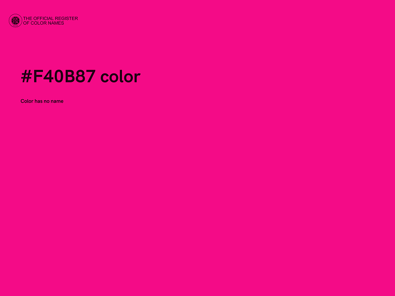 #F40B87 color image