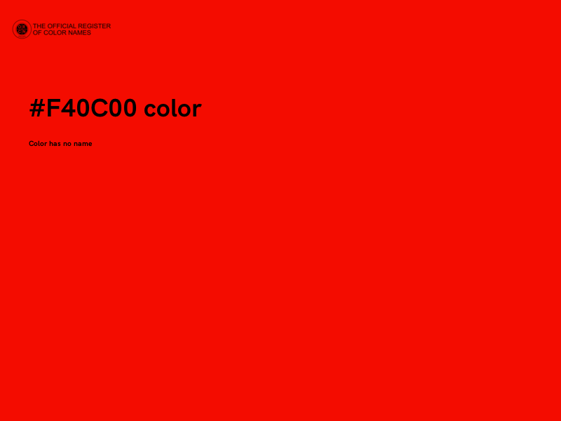 #F40C00 color image