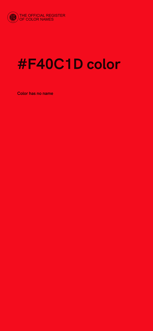 #F40C1D color image