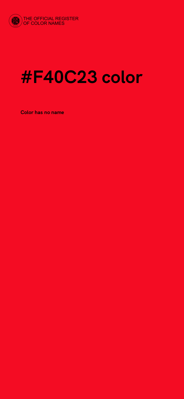 #F40C23 color image