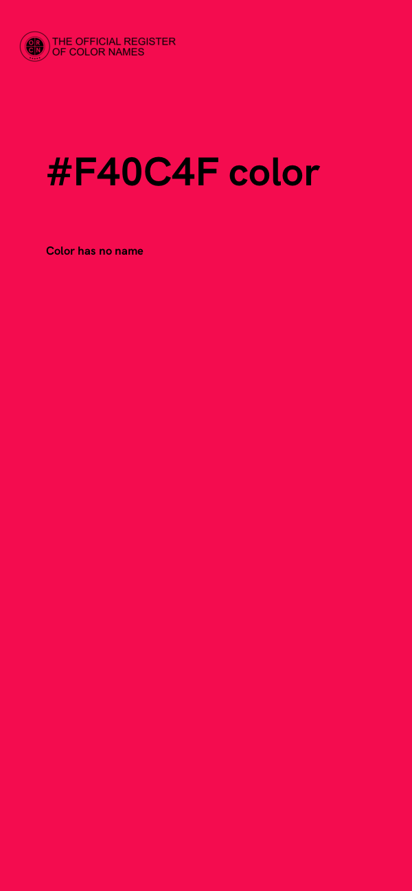 #F40C4F color image