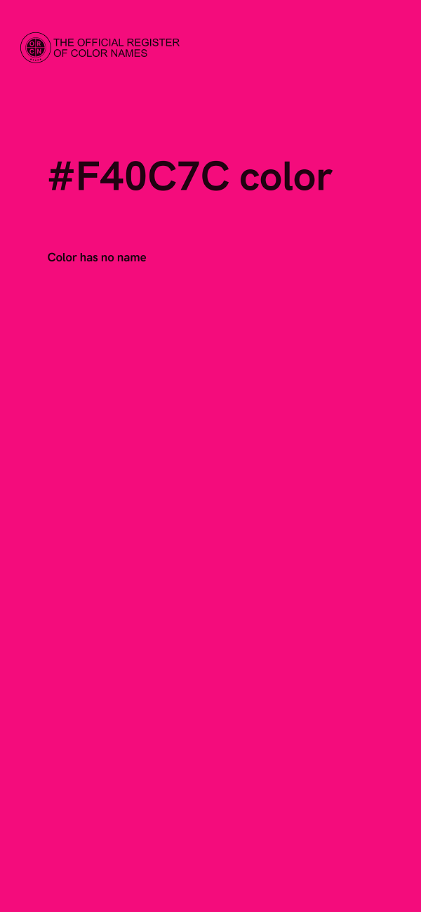 #F40C7C color image