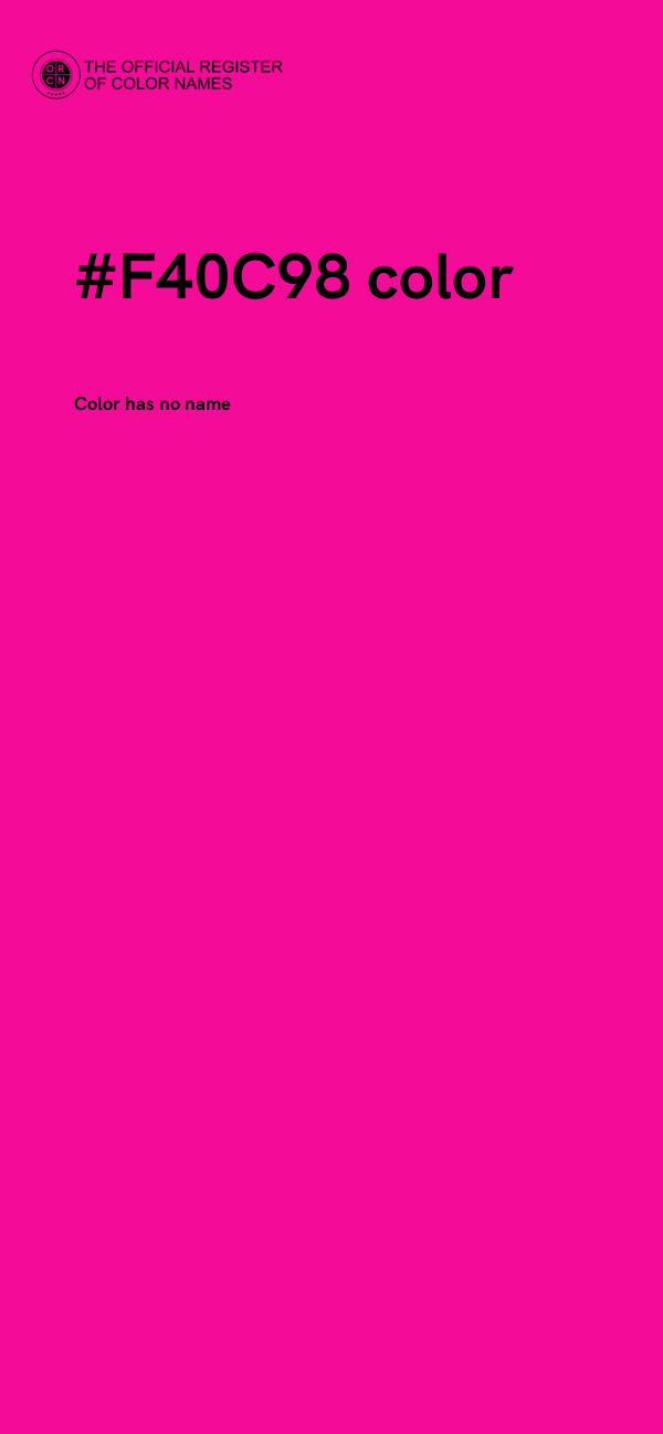 #F40C98 color image