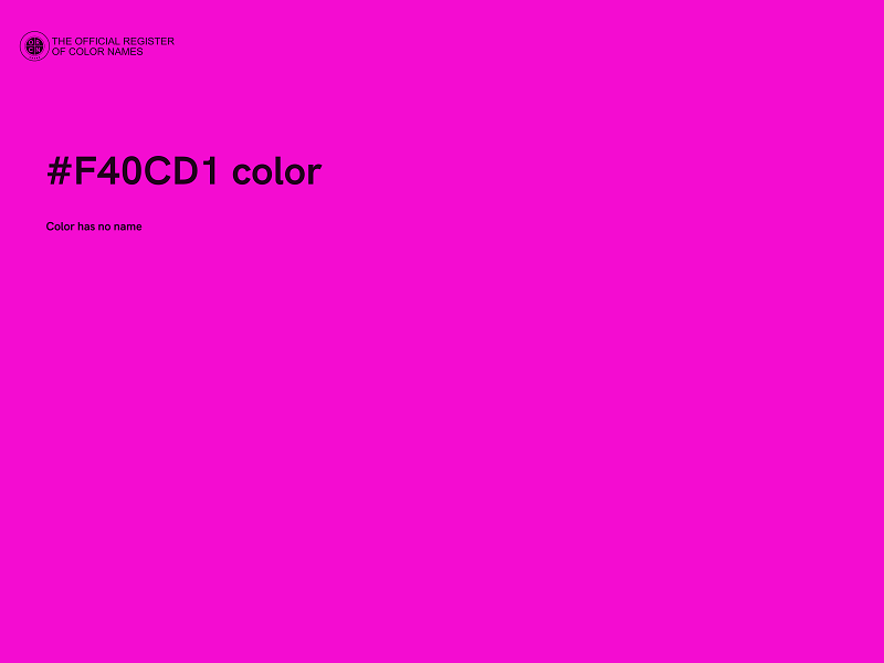 #F40CD1 color image
