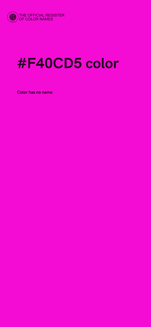 #F40CD5 color image