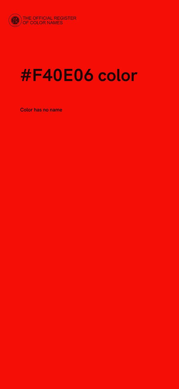 #F40E06 color image