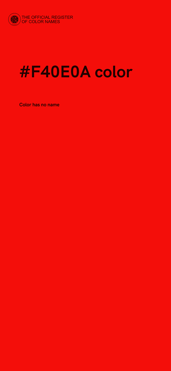 #F40E0A color image