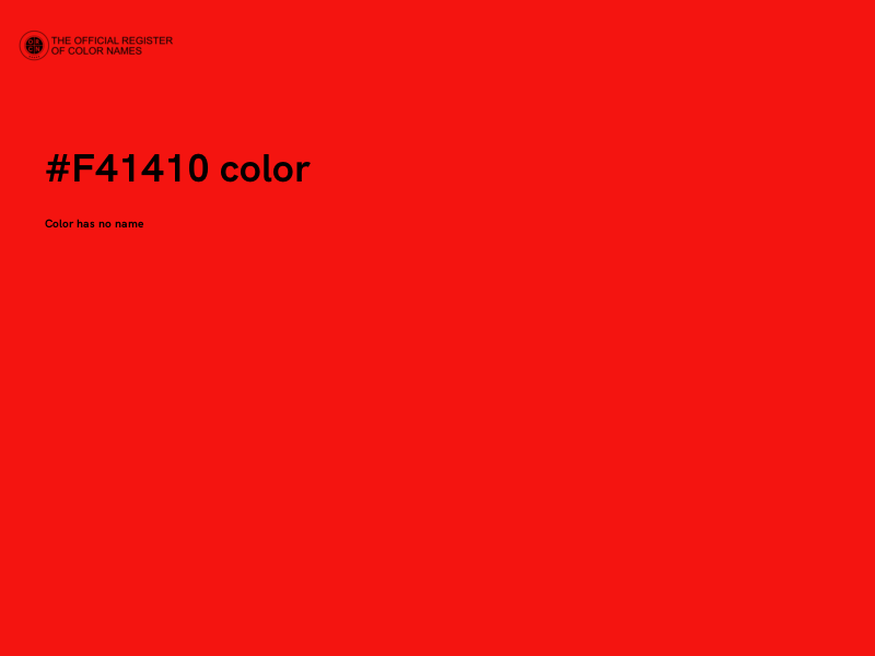 #F41410 color image