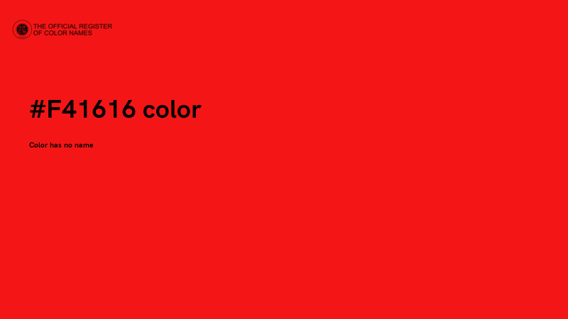 #F41616 color image