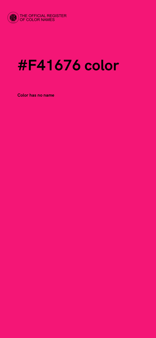 #F41676 color image