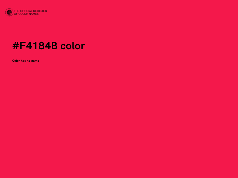 #F4184B color image