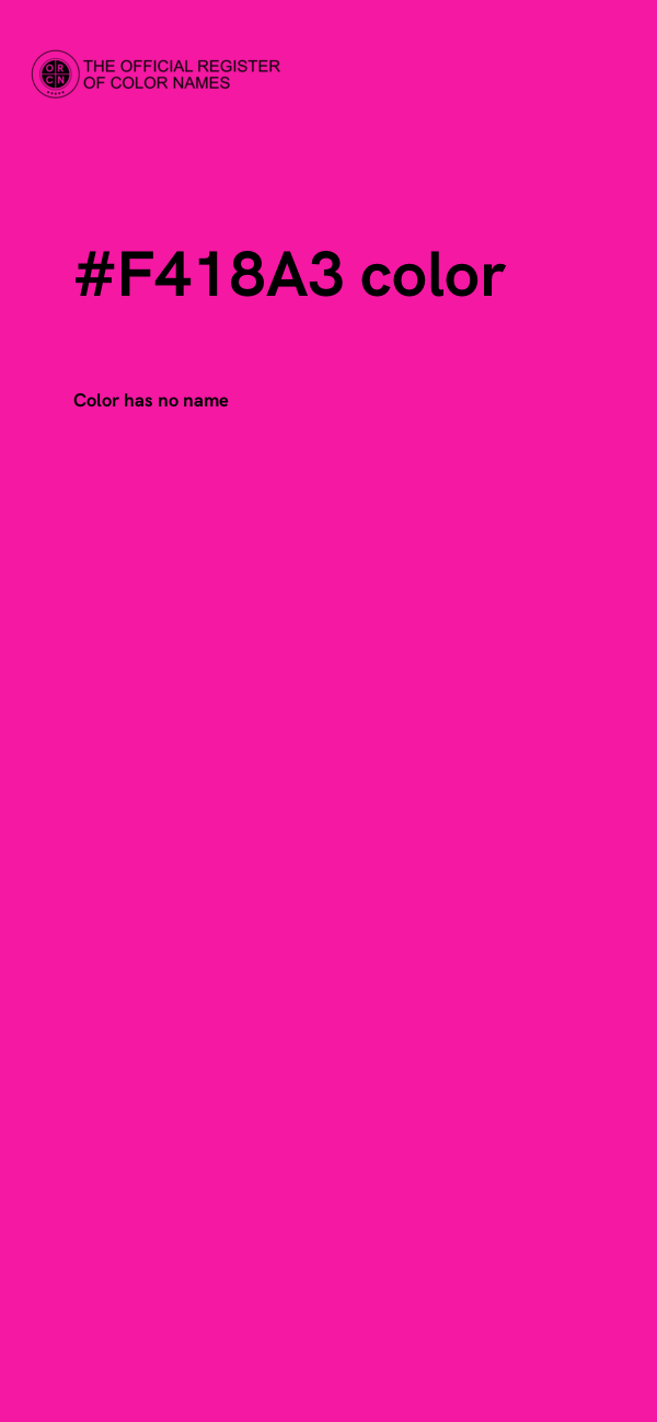 #F418A3 color image