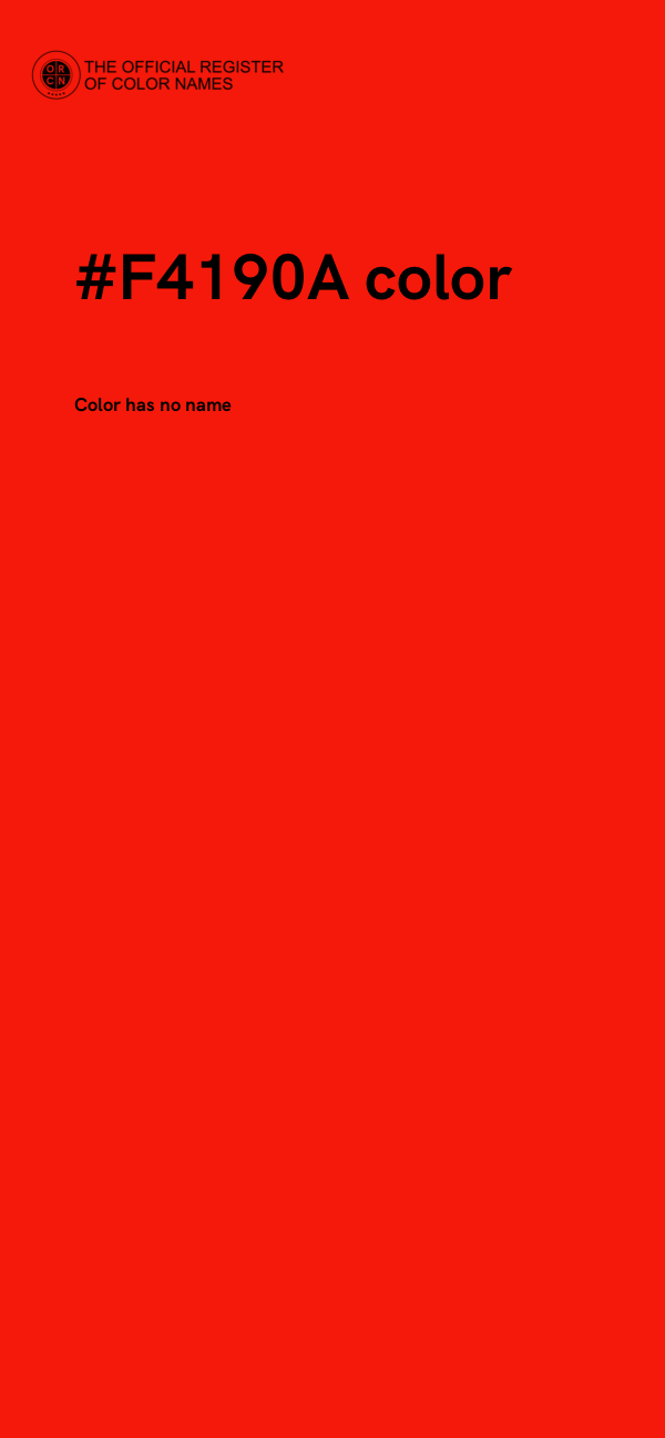 #F4190A color image