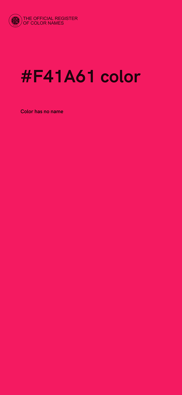 #F41A61 color image