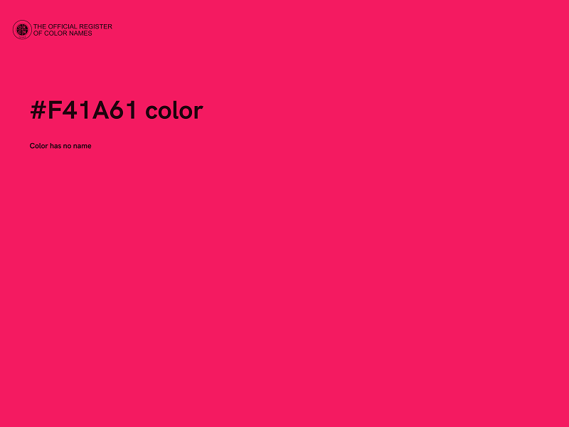#F41A61 color image