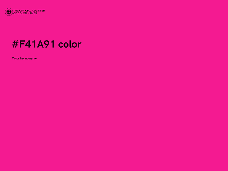 #F41A91 color image