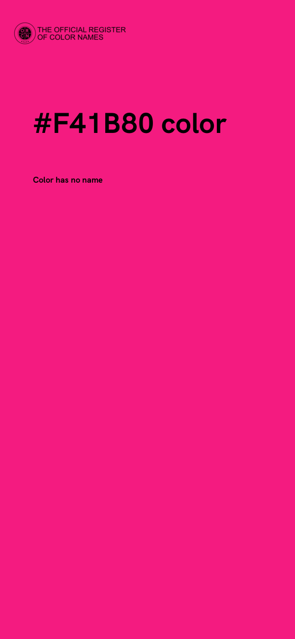 #F41B80 color image