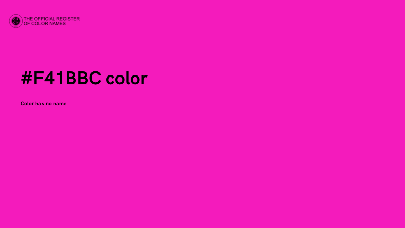 #F41BBC color image