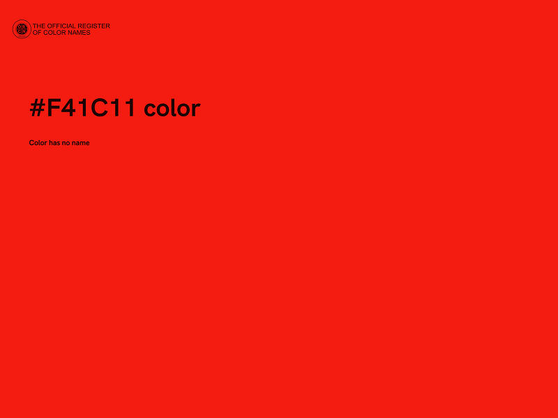 #F41C11 color image