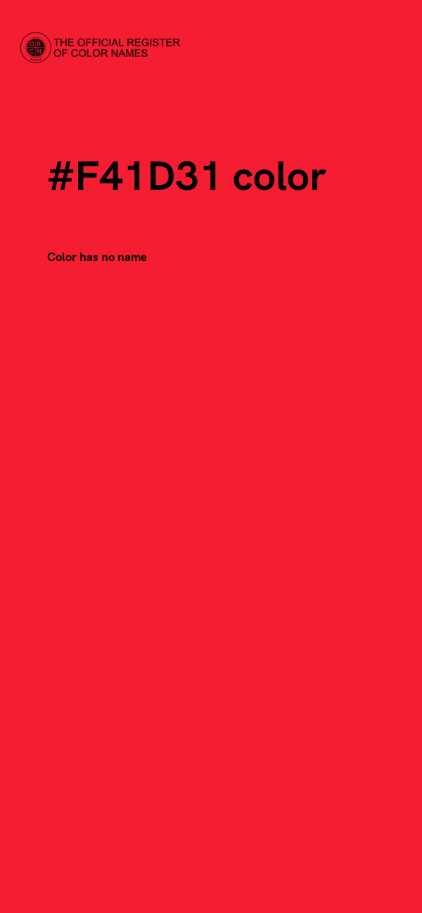 #F41D31 color image