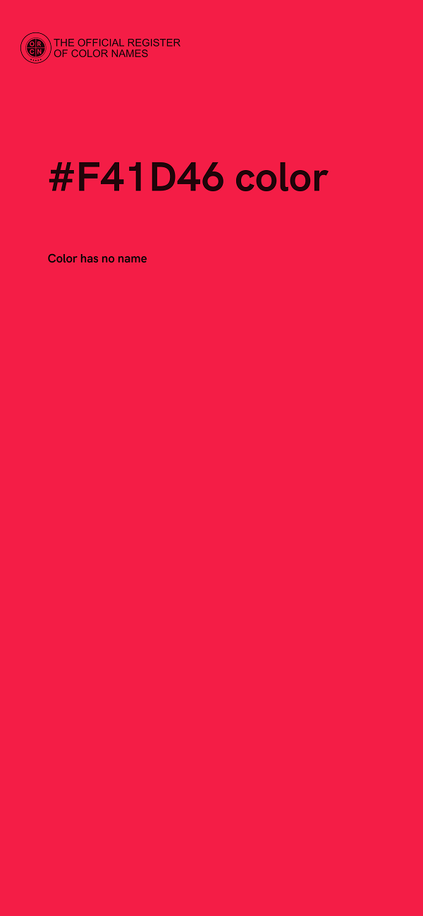 #F41D46 color image