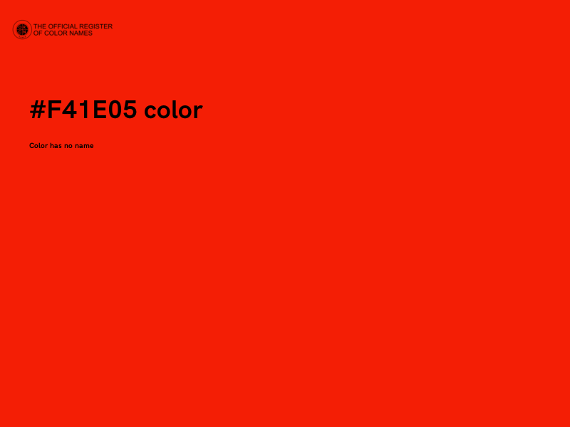 #F41E05 color image