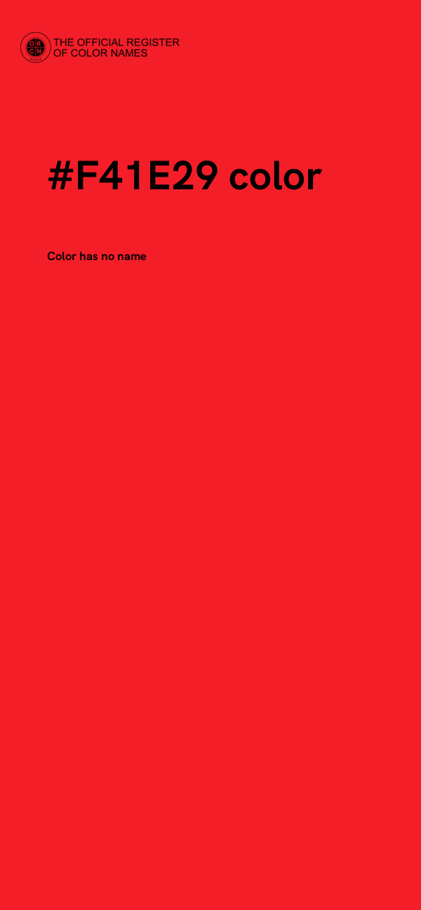 #F41E29 color image