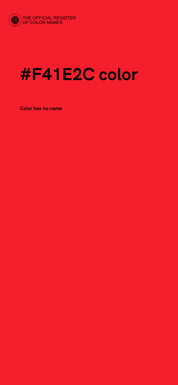 #F41E2C color image