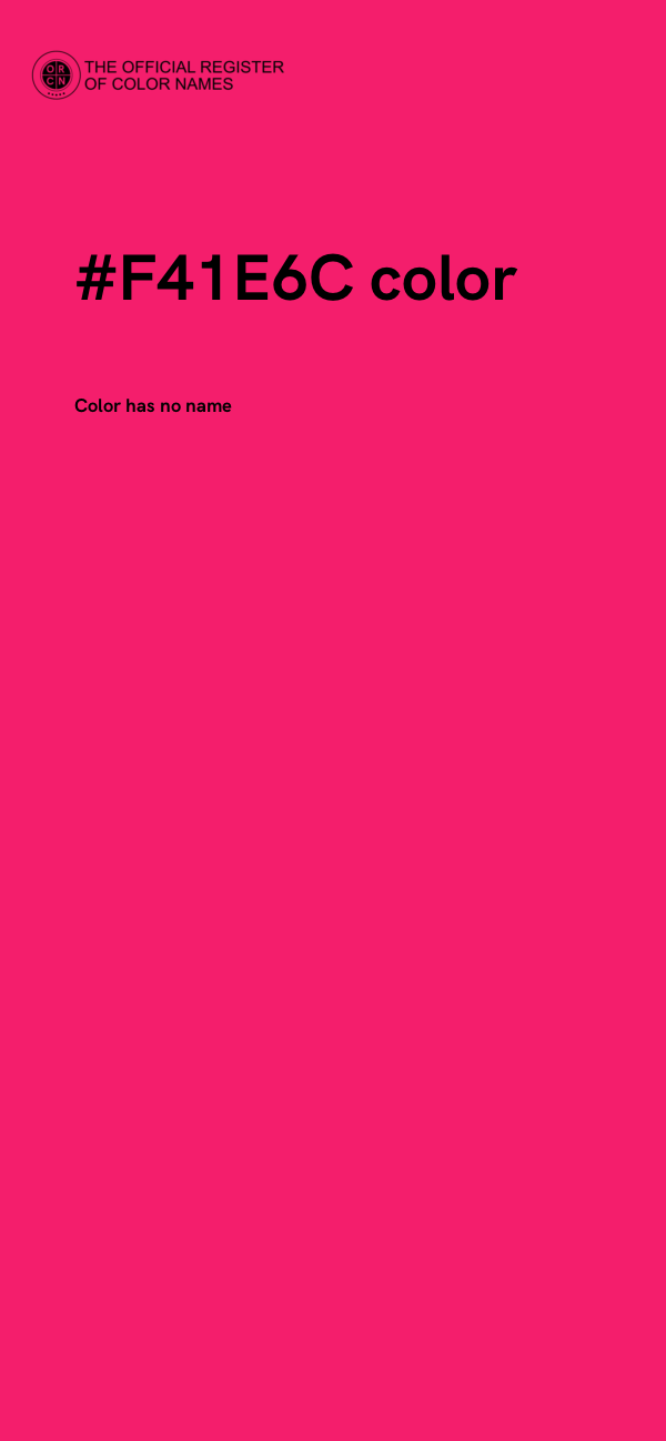 #F41E6C color image