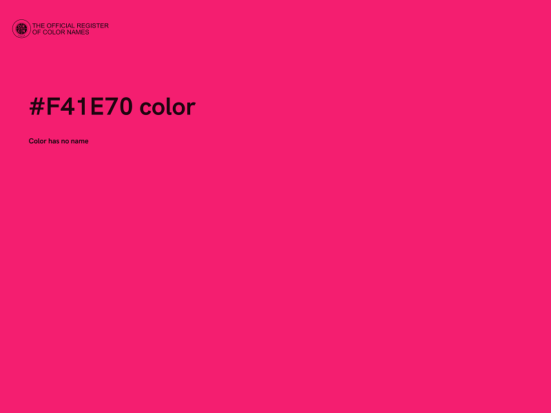 #F41E70 color image