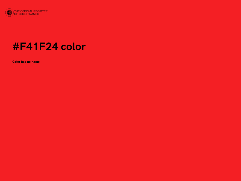 #F41F24 color image