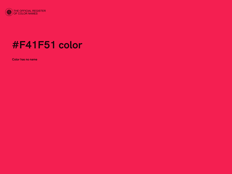 #F41F51 color image