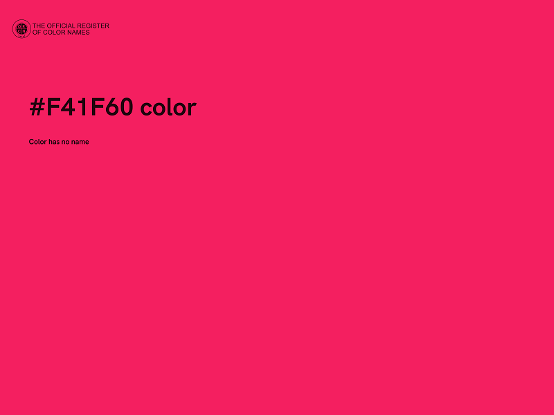 #F41F60 color image