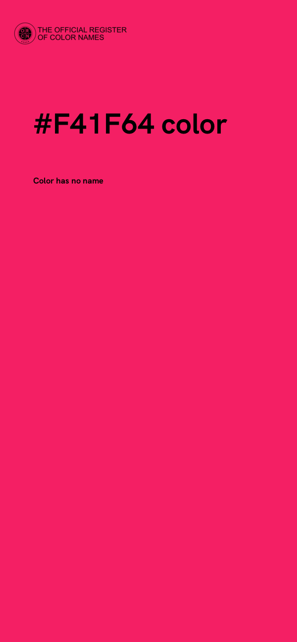#F41F64 color image