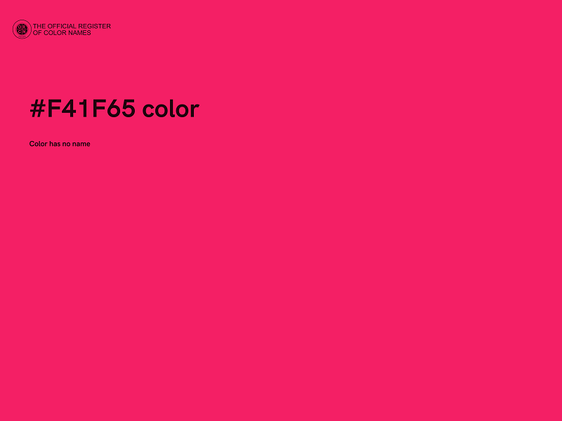 #F41F65 color image