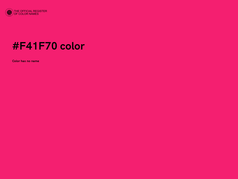 #F41F70 color image