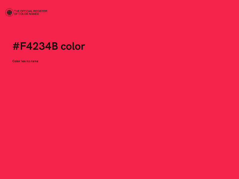 #F4234B color image