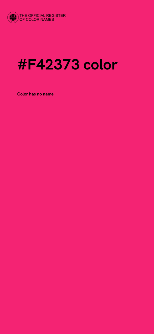 #F42373 color image