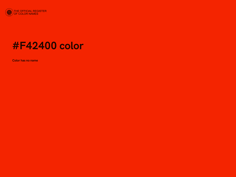 #F42400 color image