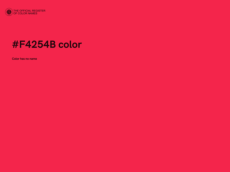 #F4254B color image