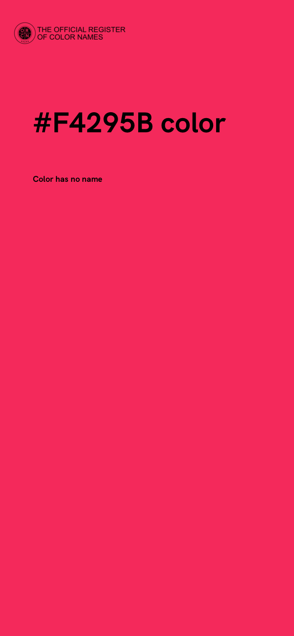 #F4295B color image