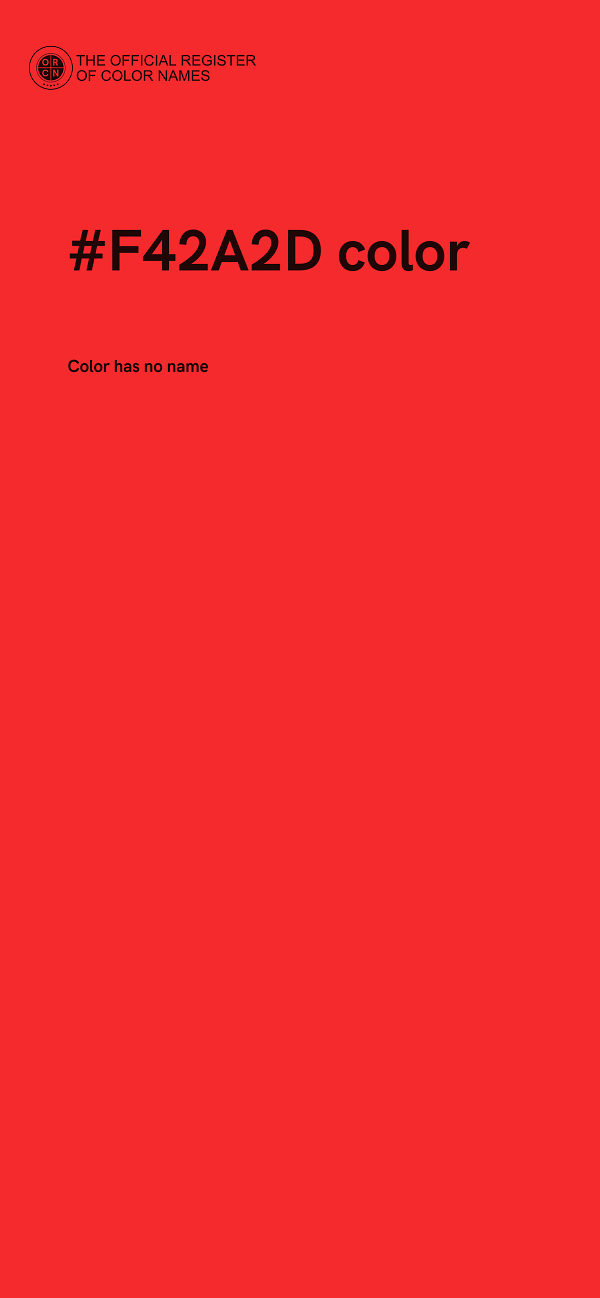 #F42A2D color image