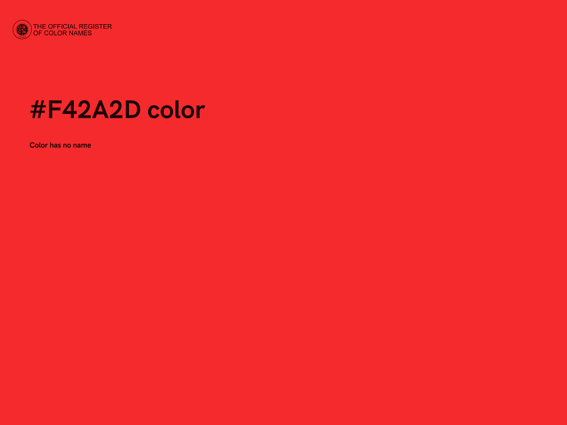 #F42A2D color image