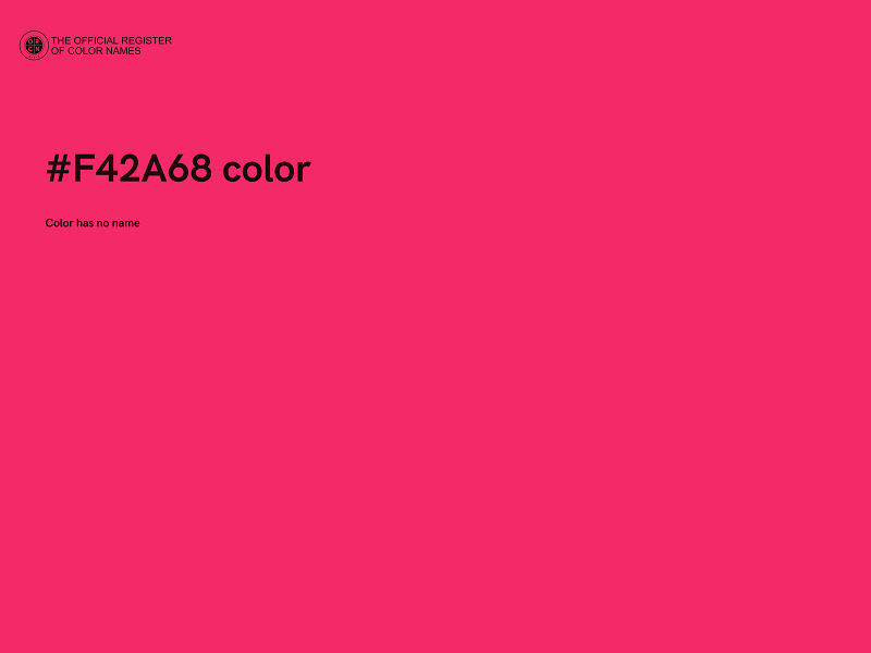 #F42A68 color image